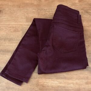Women's Burgundy Skinny Pants